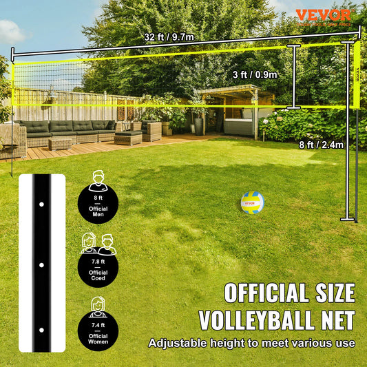 adjustable Outdoor Volleyball Net set.
